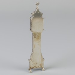 Miniatuur staand horloge zilver.