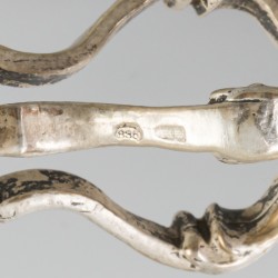 Miniatuur straatlantaarn zilver.