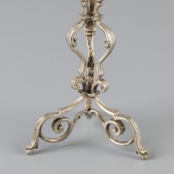 Miniatuur straatlantaarn zilver.