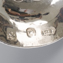 Miniatuur spoelkom zilver.