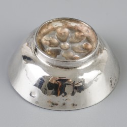Miniatuur spoelkom zilver.