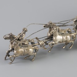Koninklijke koets miniatuur zilver.