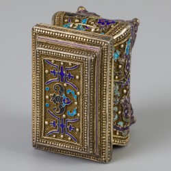Chinees cloisonné & filigrain doosje zilver.