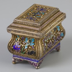 Chinees cloisonné & filigrain doosje zilver.