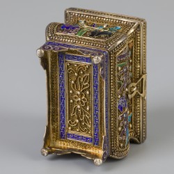 Chinees cloisonné & filigrain doosje zilver.