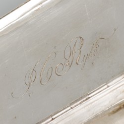 Tabaksdoos (Schoonhoven, Abraham van Willenswaard 1830) zilver.