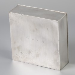 Koektrommel met chrysopraas (Amsterdam / Heemstede, Jurriën Schiff 1997) zilver.