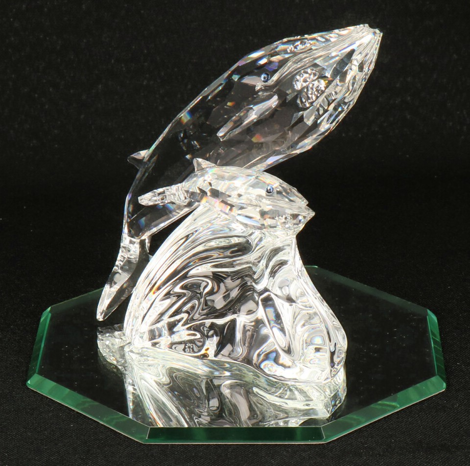 Swarovski jaarlijks item 1992 "Zorg voor mij" De Walvissen.