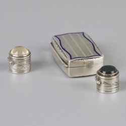 3-delig lot doosjes zilver.