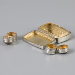 3-delig lot doosjes zilver.