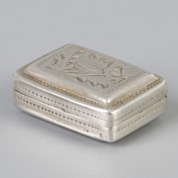 Vinaigrette-doosje (Birmingham, Verenigd Koninkrijk, John Bettridge 1823) zilver.