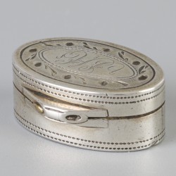 Vinaigrette-doosje (Birmingham, Verenigd Koninkrijk, Samuel Pemberton 1799) zilver.