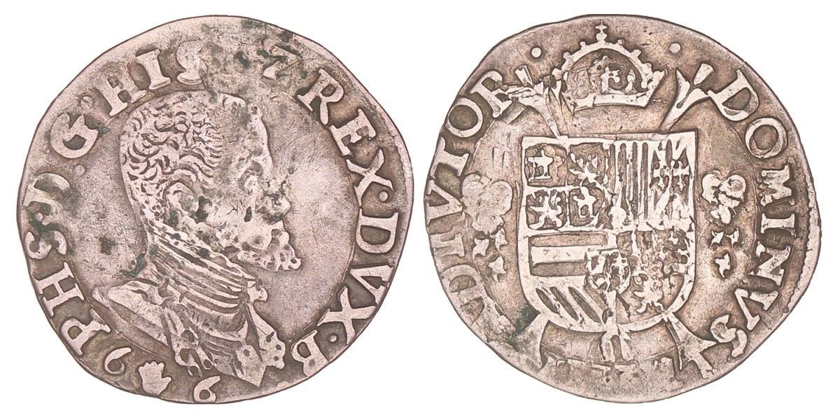 Vijfde Filipsdaalder. Brabant. Antwerpen. Filips II. 1566. Zeer Fraai.