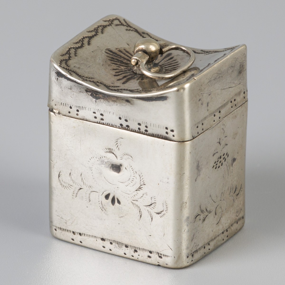 Lodereindoosje (Schoonhoven, Jan Kuijlenberg 1823) zilver.