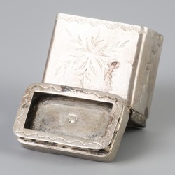 Lodereindoosje (Schoonhoven, Pieter Kuijlenburg 1837) zilver.