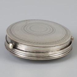 Pepermuntdoosje (Schoonhoven, Pieter Kuijlenburg 1823) zilver.