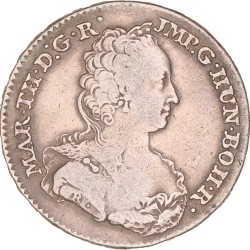 Halve Dukaton. Brabant. Maria Theresia. 1754. Zeer Fraai.