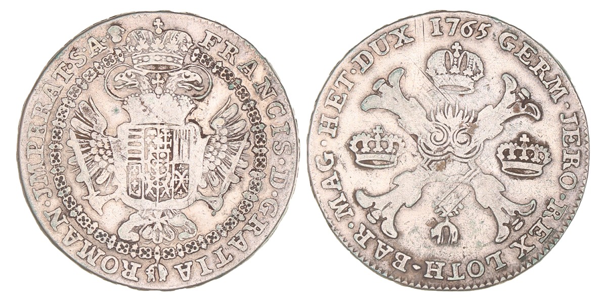 Kronenthaler. Brabant. Brussel. Maria Theresia. 1765. Zeer Fraai -.