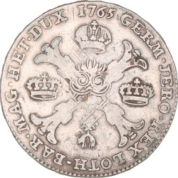 Kronenthaler. Brabant. Brussel. Maria Theresia. 1765. Zeer Fraai -.