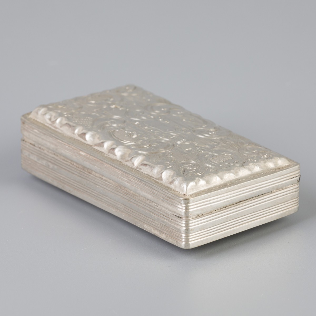Snuiftabaksdoosje (Schoonhoven, Jacobus van Dam 1857) zilver.