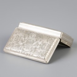 Snuiftabaksdoosje (Schoonhoven, Jacobus van Dam 1857) zilver.