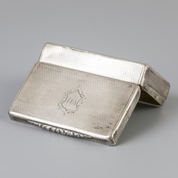 Snuiftabakdoosje zilver.