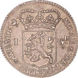 1 gulden -generaliteits-. West-Friesland. 1760. Zeer Fraai +.