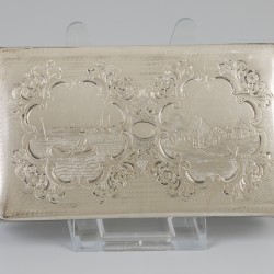 Tabaksdoos (Schoonhoven, Cornelis van Dam Kooijman 1853) zilver.