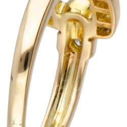 Cartier 18 kt. geelgouden ring bezet met ca. 0.26 ct. diamant.