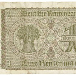 East-Belgium. 1 Rentemark. Banknote. Type 1937. - Fine.