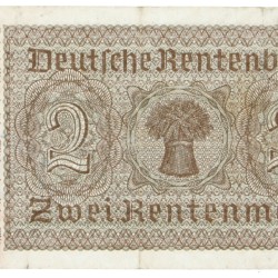 East-Belgium. 2 Rentenmark. Banknote. Type 1937. - Very fine.