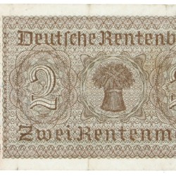 East-Belgium. 2 Rentenmark. Banknote. Type 1937. - Very fine.