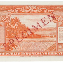 Indonesia. 5 Rupiah. Specimen. Type 1950. - UNC.