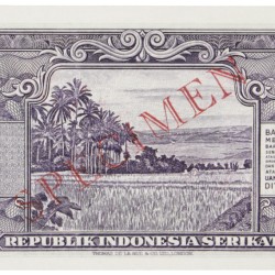 Indonesia. 10 Rupiah. Specimen. Type 1950. - UNC.