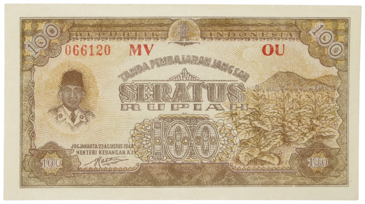 Indonesia. 100 Rupiah. Banknote. Type 1948. - UNC.