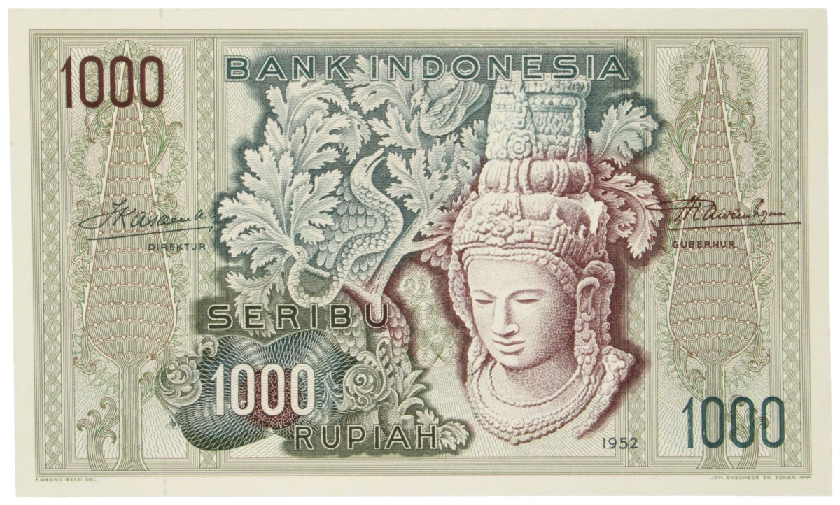 Indonesia. 1000 Rupiah. Banknote. Type 1952. - UNC.