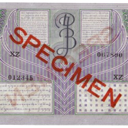 Netherlands-Indies. 10 Gulden. Specimen. Type 1946. - UNC.