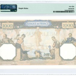 France. 1000 Francs. Bankote. Type 1933-1937. - About UNC.