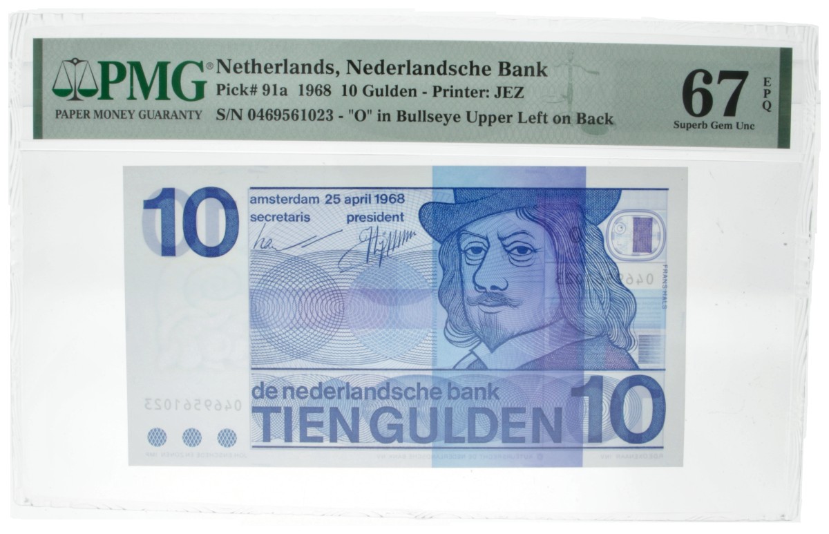 Nederland. 10 Gulden. Bankbiljet. Type 1968. Type Frans Hals. - UNC.