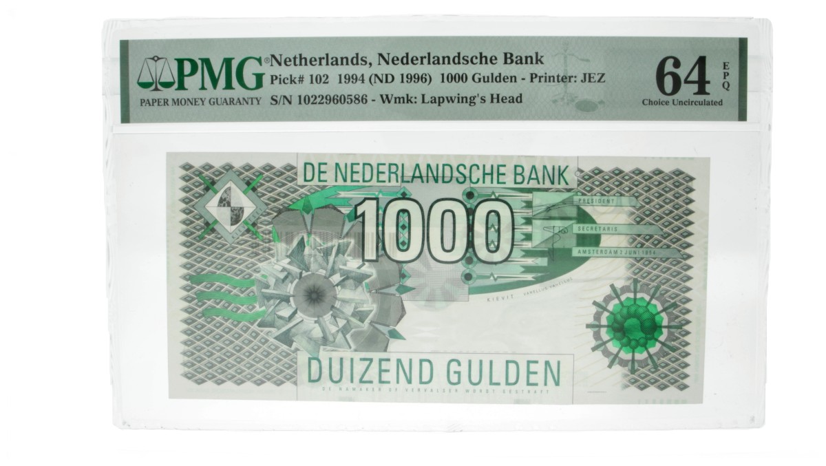 Nederland. 1000 Gulden. Bankbiljet. Type 1994. Type Kievit. - UNC.