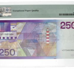 Nederland. 250 Gulden. Bankbiljet. Type 1985. Type Vuurtoren. - UNC.
