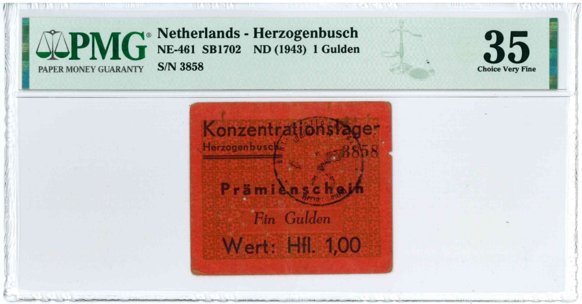 Nederland. 1 Gulden. Bankbiljet. Type 1943. Type Herzogenbusch. - Zeer Fraai.