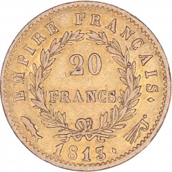 20 Francs Napoleon 1813. Zeer fraai +.