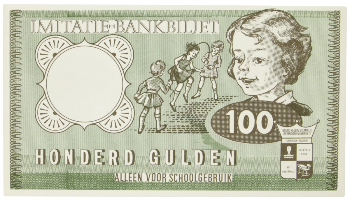 Nederland. Schoolgeld, 100 gulden. - Nagenoeg UNC.