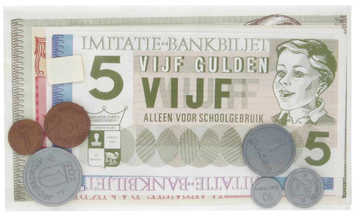 Nederland. Schoolgeld, compleet setje inclusief muntjes. - Nagenoeg UNC.