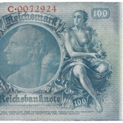 East-Belgium. 100 RM. Banknote. Type 1935. - Extremely fine.