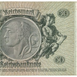East-Belgium. 50 RM. Banknote. Type 1933. - Very fine.