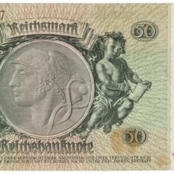 East-Belgium. 50 RM. Banknote. Type 1933. - Very fine.