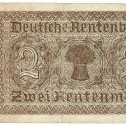 East-Belgium. 2 Rentenmark. Banknote. Type 1937. - Fine -.