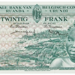 Belgian-Congo. 20 Francs. Banknote. Type 1959. - UNC.